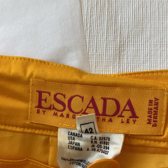 Vintage Escada Pencil Skirt - Beautiful Goldenrod - Size EU 42 - Picture 3 of 3